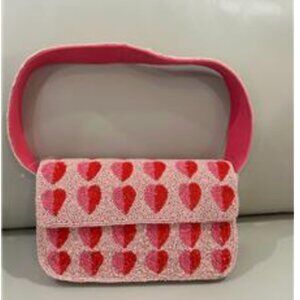 From India to You Beaded Hearts Valentines Shoulder Bag Tik Tok Viral NWT